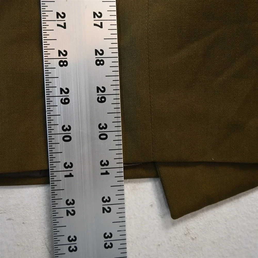 Vtg Double Breasted 42L Green 100% Wool Mens Blazer Suit Jacket Sport Coat_11